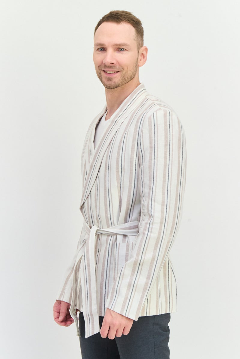 Asos Design Men Regular Fit Stripe Casual Blazer, Multicolor - Image 2