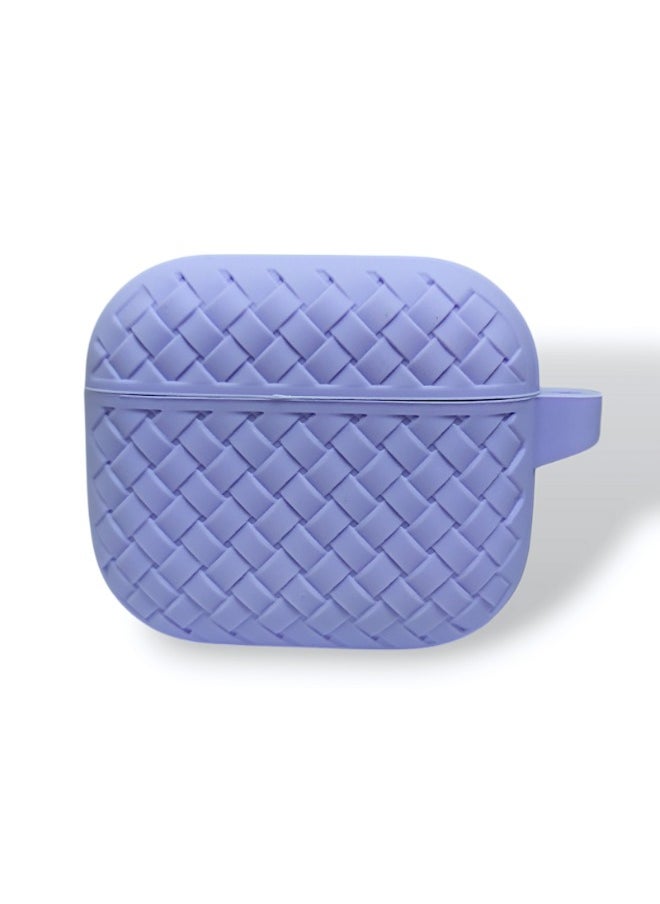 Generic - AirPods 3 Silicone Case with Stylish Ribbed Design - Light Purple - Image 1