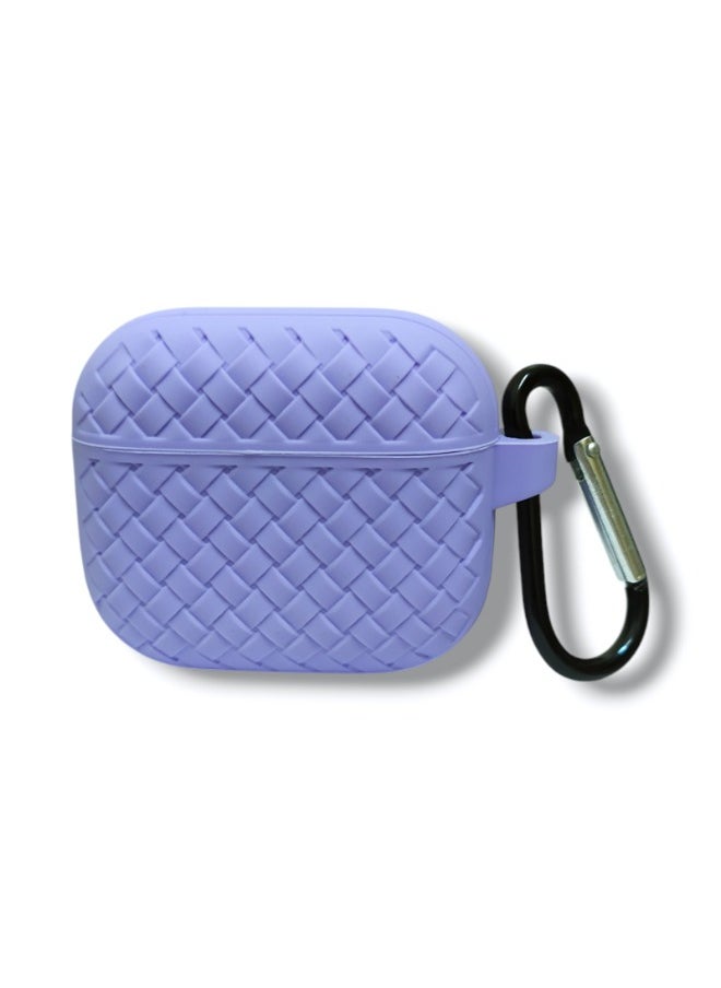 Generic - AirPods 3 Silicone Case with Stylish Ribbed Design - Light Purple - Image 1