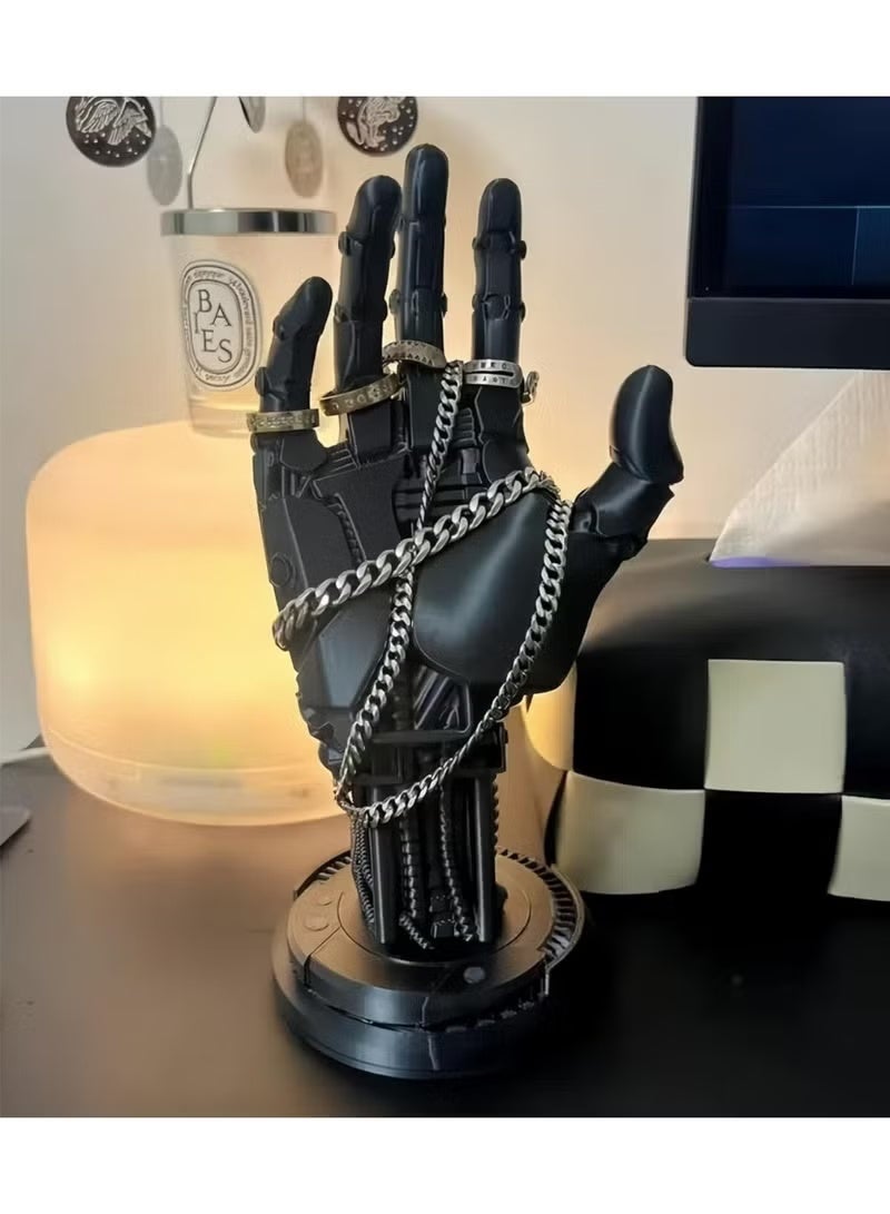 PS5 Controller Stand - 3D Cyberpunk Robot Hand Model, Desktop Decoration and Headset Hanger, Game Player Gift, Halloween Decorations - Image 2