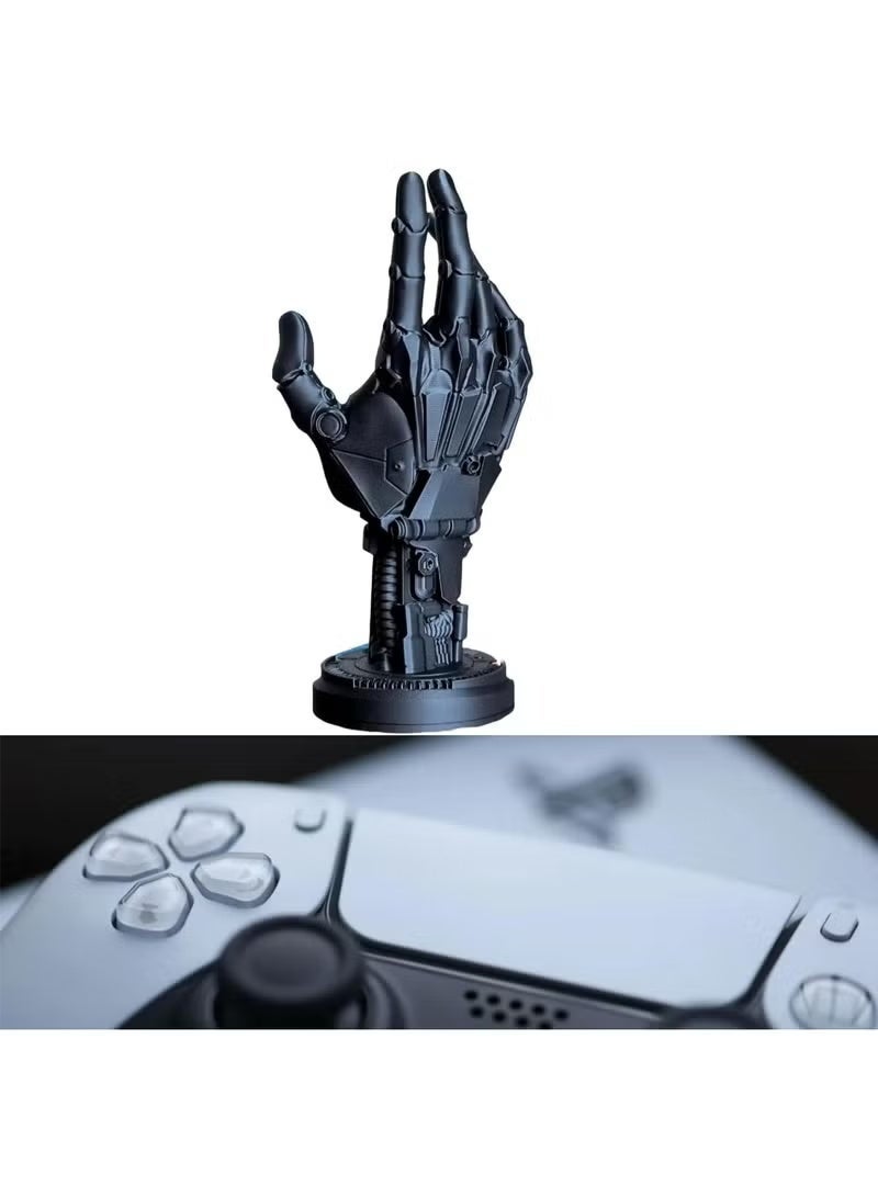 PS5 Controller Stand - 3D Cyberpunk Robot Hand Model, Desktop Decoration and Headset Hanger, Game Player Gift, Halloween Decorations - Image 4