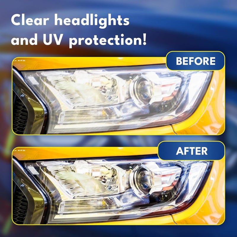 ATG Headlight restoration Kit - Universal Car headlight cleaner and restorer Kit - Headlight restorer kit for plastic car headlights - Quick & easy headlight restoration - Headlight repair Kit - Image 2