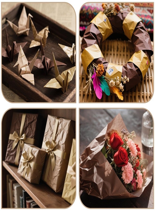 Morcheiong 70 Sheets Brown Tissue Paper Multicolor Art Gift Wrapping Paper Bulk Gift Wrapping for Holiday Crafts Decor Party Festival- Mixed Brown (20 x 14.5 inches /50 x 37cm - Image 4