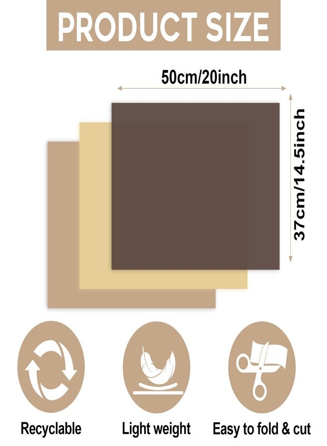 Morcheiong 70 Sheets Brown Tissue Paper Multicolor Art Gift Wrapping Paper Bulk Gift Wrapping for Holiday Crafts Decor Party Festival- Mixed Brown (20 x 14.5 inches /50 x 37cm - Image 2