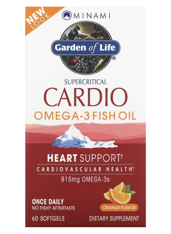 Minami Nutrition - Supercritical Cardio Omega-3 Fish Oil Orange  915 mg  60 Softgels - Image 1