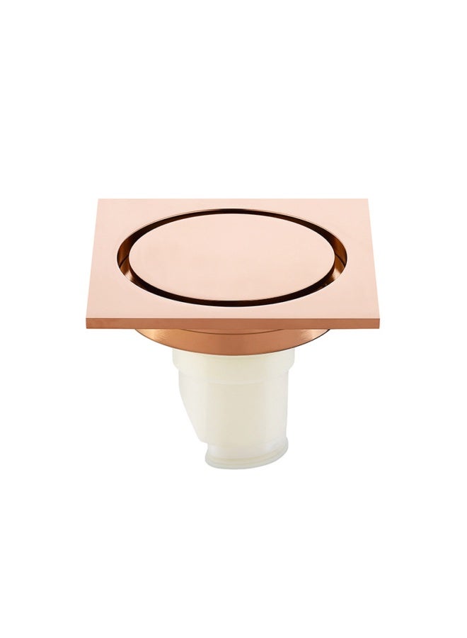 European Style Solid Copper Round Rose Gold Anti-Clog Anti-Odor Universal Hidden Floor Drain for Bathroom DL2203