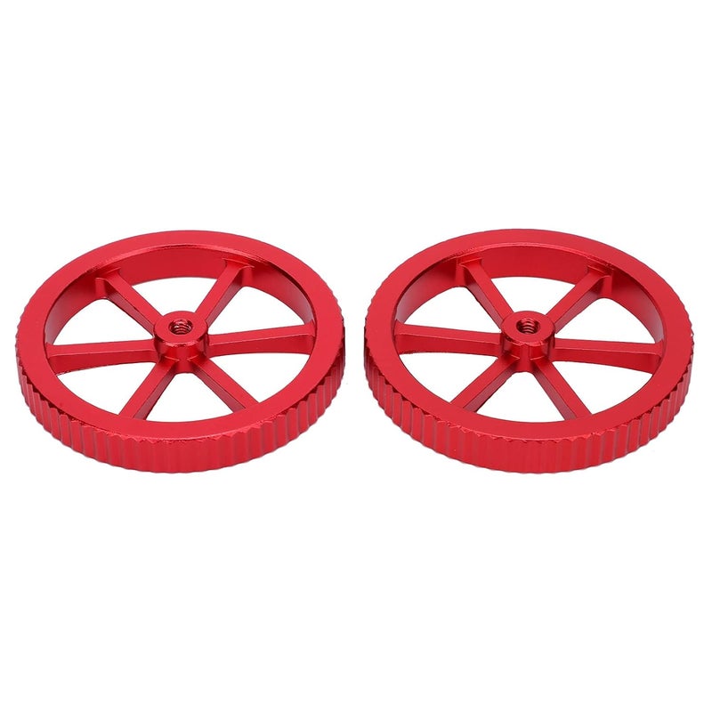 Red Aluminum Alloy 3D Printer Leveling Knobs 2 Pack Adjustable Hand Twist Nuts for Accurate Bed Leveling FDM Printer DIY Upgrade Parts - Image 1