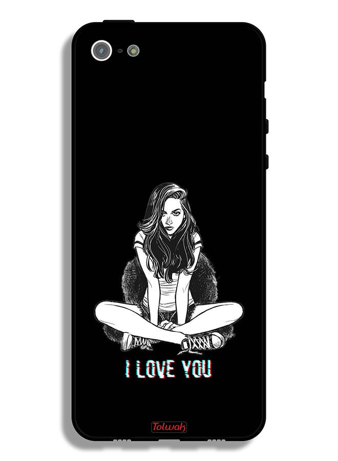 Tolwak Apple iPhone 5/5s/SE Protective Case I Love You Art - Image 2