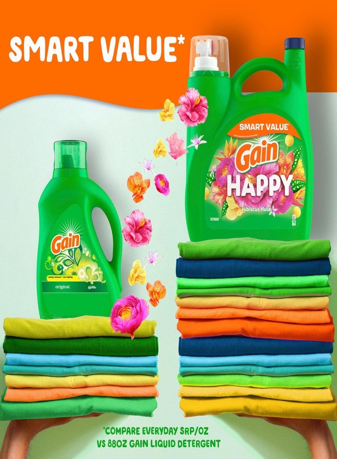 Gain Liquid Laundry Detergent, Happy, HE Compatible, 154 fl oz, 107 Loads - Image 3