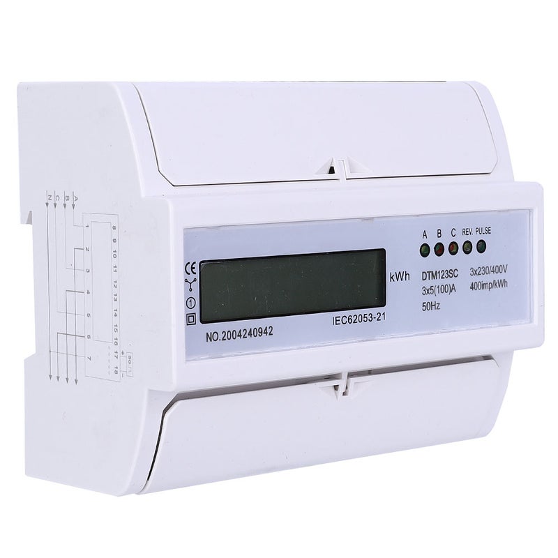 230/400V 5-100A Energy Consumption Digital Electric Power Meter 3 Phase KWh Meter with LCD - Image 2