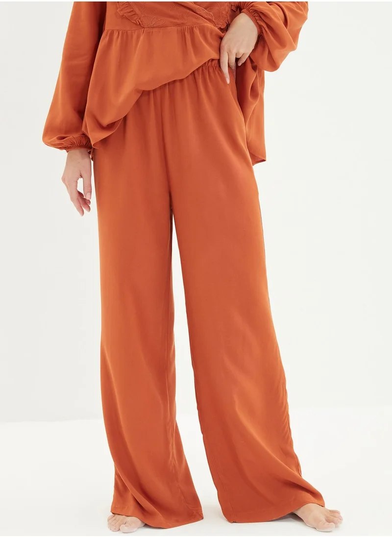 trendyol Ruffle Detail Top & Pyjama Set