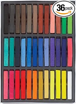 Boolavard 36 NonToxic Temporary Hair Pastel Chalk Beauty Kit