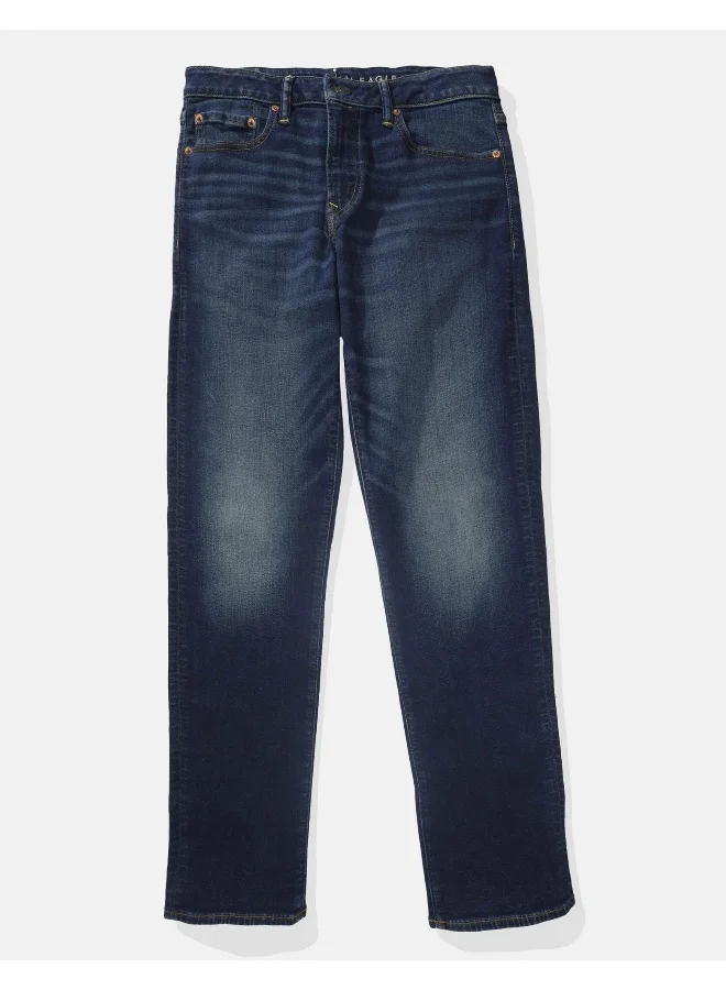 American Eagle Airflex+ Mid Wash Straight Fit Jeans