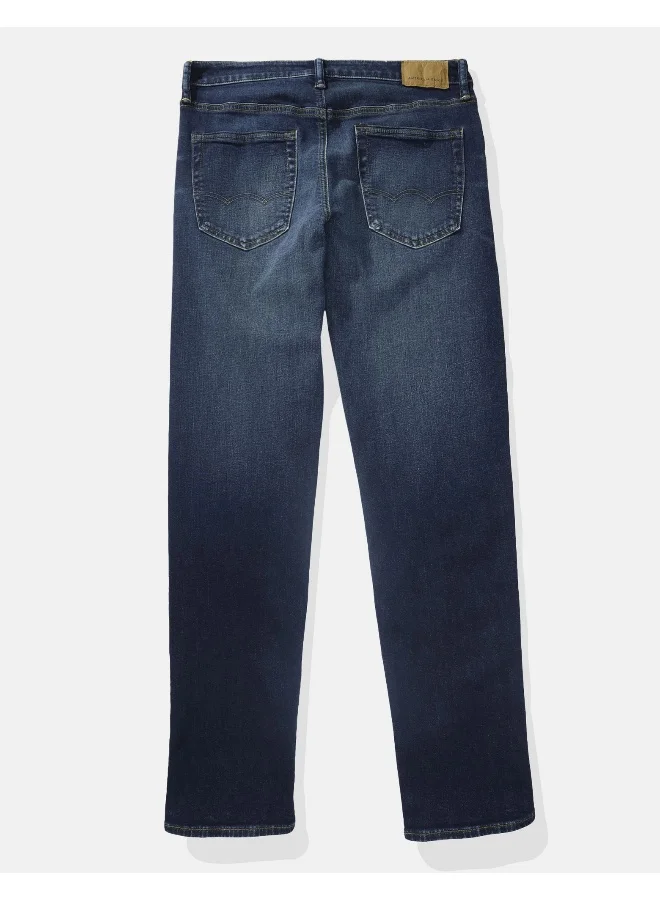 American Eagle Airflex+ Mid Wash Straight Fit Jeans