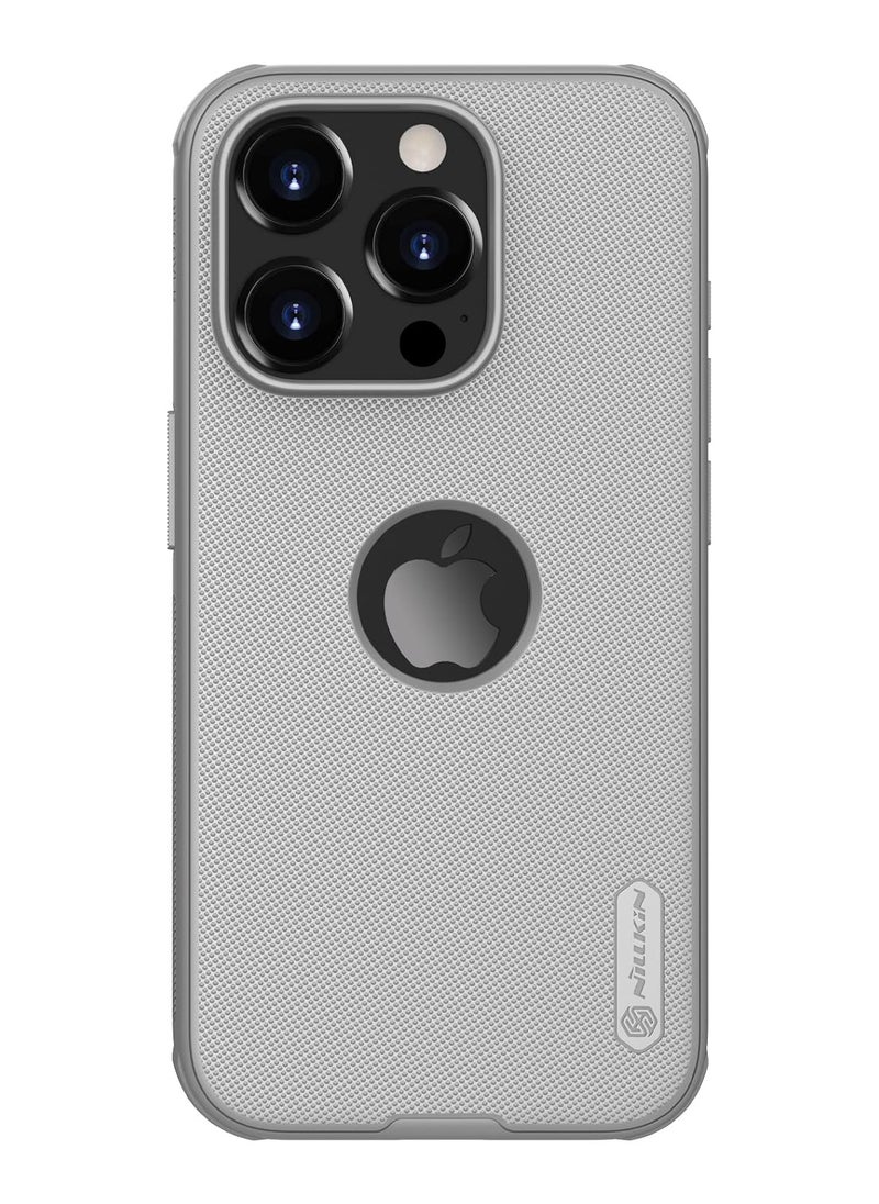 Nillkin - Super Frosted Shield Pro Series Cover Case Designed For Apple iPhone 15 Pro Max (With Logo Cutout) - Titanium Gray - Image 1