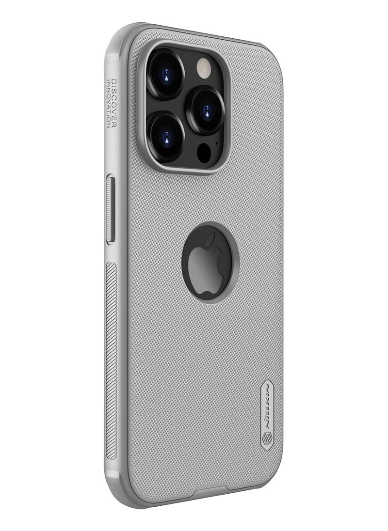 Nillkin - Super Frosted Shield Pro Series Cover Case Designed For Apple iPhone 15 Pro Max (With Logo Cutout) - Titanium Gray - Image 1