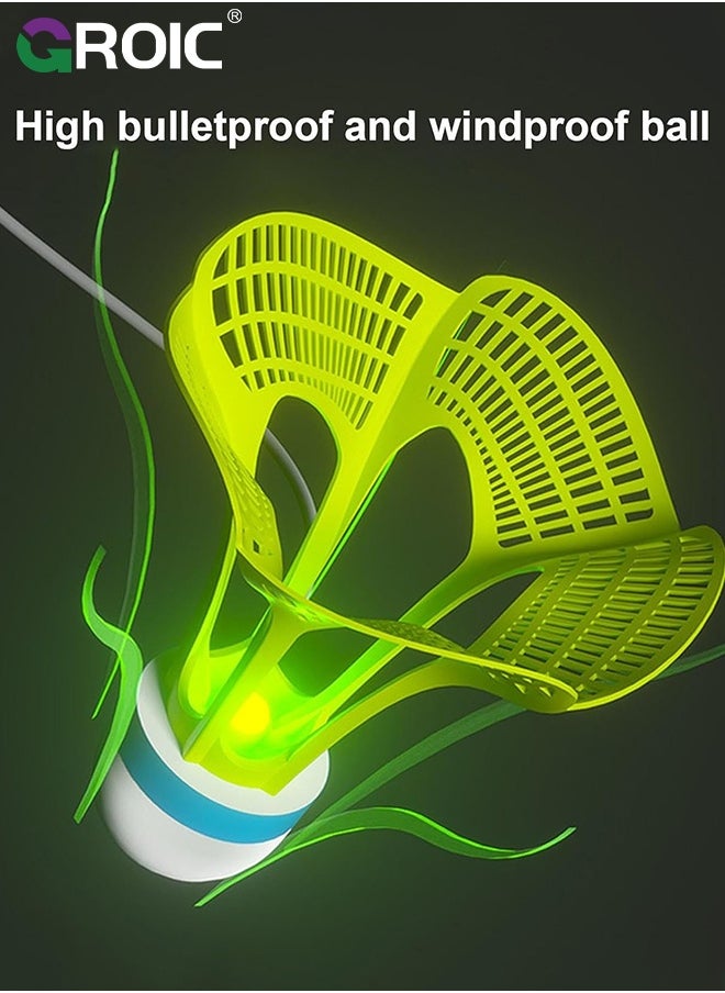 GROIC 8Pcs LED Badminton Shuttlecocks,Badminton Birdies Enhanced Stability and Durability Balls for Recreational Play,Lighting Glow in The Dark Night Shuttlecocks  - Image 3