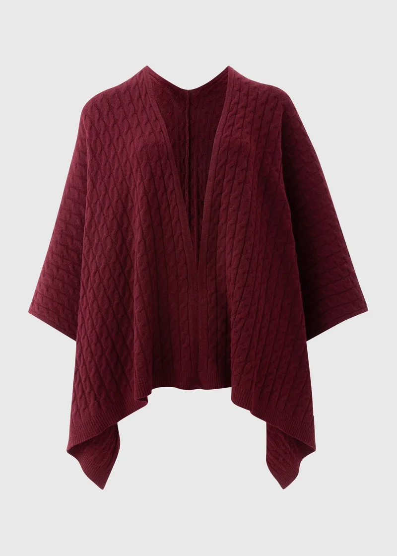 Matalan Burgundy Baby Cable Shawl