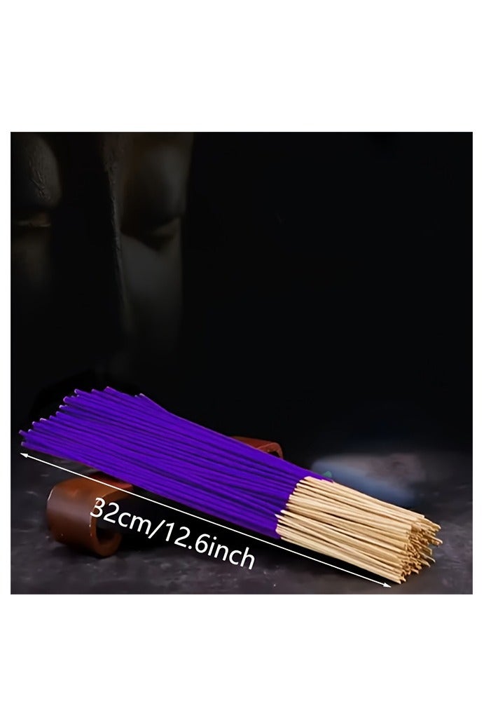 هومستر مجموعة من ١٠٠ عود من الخزامى الطبيعية -مصنوعة من مواد خشبية، بعطر فصل الصيف، ملائمة للمنزل، يوغا، غرفة الشاي، والتأمل، سلسلة الاجازة -(الخزامى) - Image 4