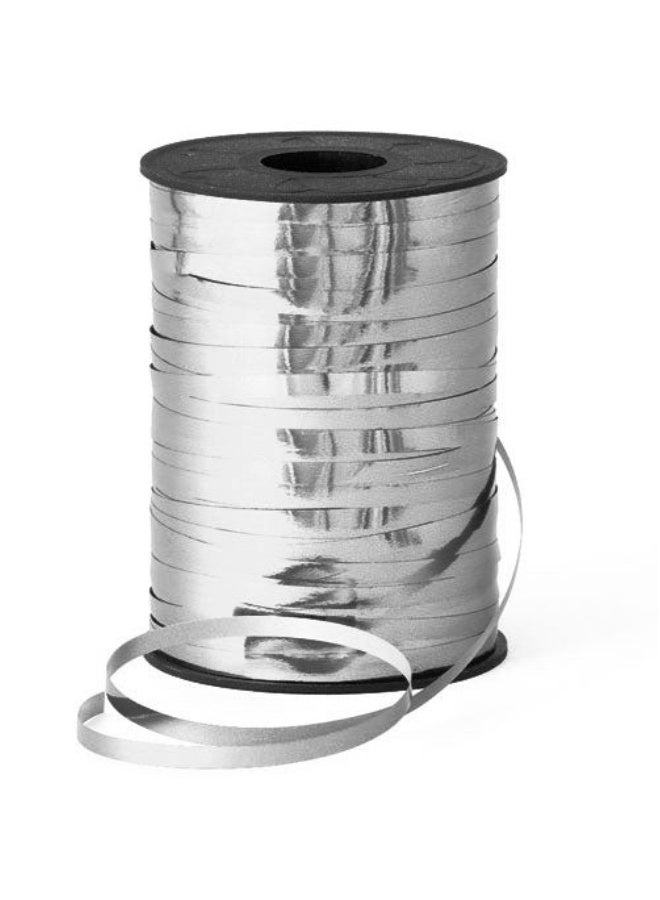 Balloon String Silver Metallic Plastic Ribbon