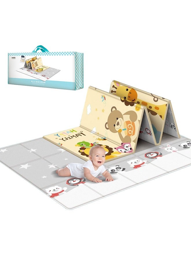 Baby Play Mat, Large Waterproof Foam Padded, Foam Playmat, Non-Toxic Foldable Crawling Mat, Ideal for Infants and Toddlers Learning to Crawl, Roll, and Explore at Home or Outdoors(180 * 200 * 1CM )  - Image 1
