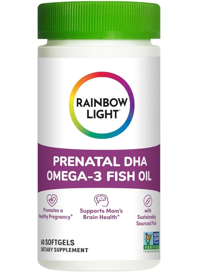 Rainbow Light Prenatal Vitamin, Omega-3 Fatty Acids & Prenatal Dha, Multivitamin For Women, Gluten Free, Promotes Baby'S Brain Development & Eye Health, Easy To Digest, 60 Softgels  - Image 1