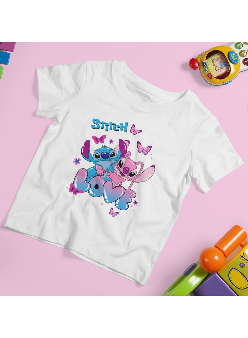 ZOOM تي شيرت حب مخيط مع أجواء الفراشة