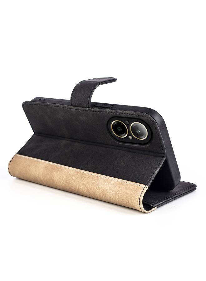 اس-توب جراب هاتف Realme C67 4G بخياطة أفقية من الجلد - Image 5