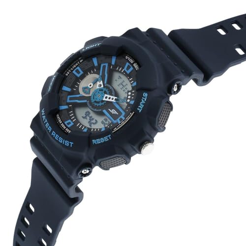 Sonata SF Dreamer Series Quartz Digital Analog Digital Blue Plastic Strap for Men-77132PP07W - Image 4