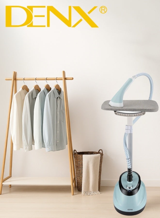 Denx DENX DX3006 Home Garment Steamer Set – 1800W Powerful Vertical Steam Iron with 1.6L Water Tank, Elegant Design, 45-Second Fast Heating, and 10-Hole Stainless Steel Nozzle for Safe and Efficient Ironing of All Fabric Types - Image 4