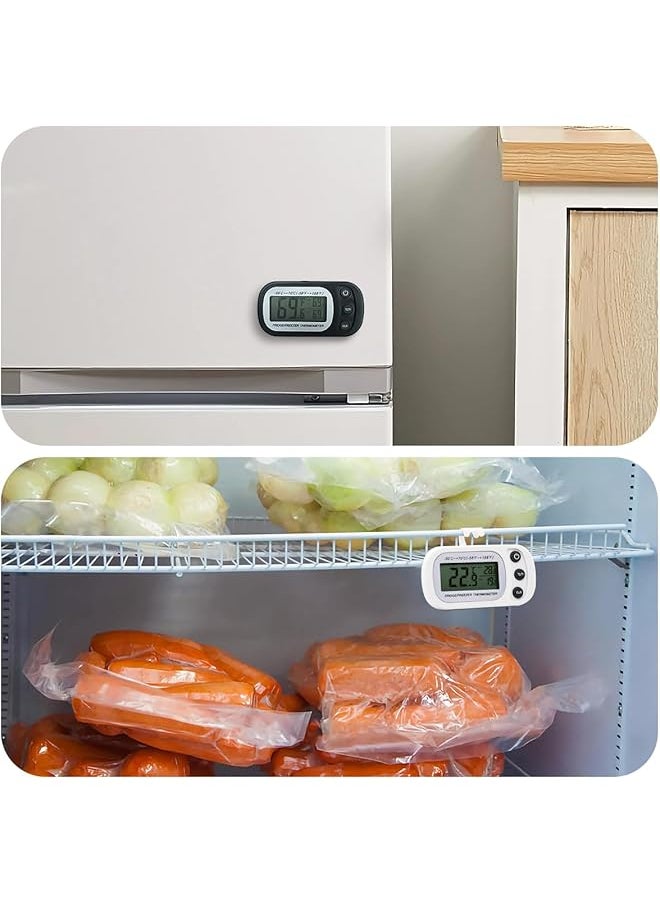 erorex - Refrigerator Thermometer 2Pcs Waterproof Fridge Thermometer Digital Freezer Room Thermometer With Max Min Record Function Large Lcd Display And Magnetic Back For Kitchen Home Restaurants - Image 1