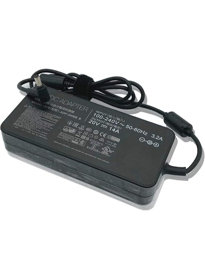 Terabyte شاحن 280 واط مع محول CA متوافق مع كابل تغذية الطاقة ASUS ADP-280BB B ROG Strix Scar 17 G732 G732LWS-HG059T G732LW-HG056T G732LV-EV051T G732LXS-HG059T - Image 4