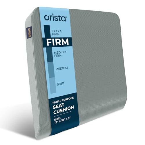 Orista Memory Foam Orthopedic Seat Cushion | 2-Years Warranty | Ergonomic Tailbone & Thigh Support Pillow, Office Chair, Car, Wheelchair – Tailbone | Coccyx | Sciatica Pain Relief | 18 x 17 x 2 Inch - Image 1
