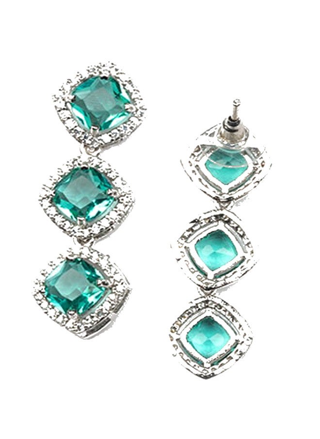 StileAdda Silver-Plated AD-Studded Necklace and Earrings Set - Image 5