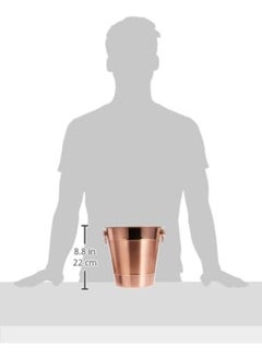 KEDGE Kedge Stainless Steel Copper Finish Champagne Bucket 2 Ribbed with Side Kadi  - Image 3