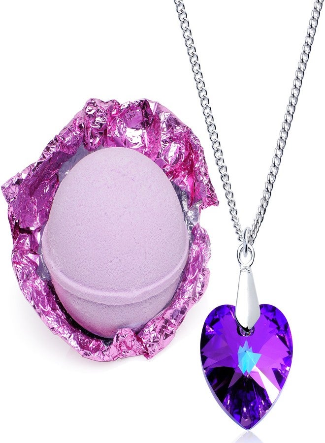Jackpot Candles Enliven Me Lavender Bath Bomb with Necklace Created with Crystal Extra Large 10 oz. Made in USA - Image 4