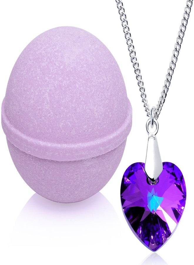 Jackpot Candles Enliven Me Lavender Bath Bomb with Necklace Created with Crystal Extra Large 10 oz. Made in USA - Image 1