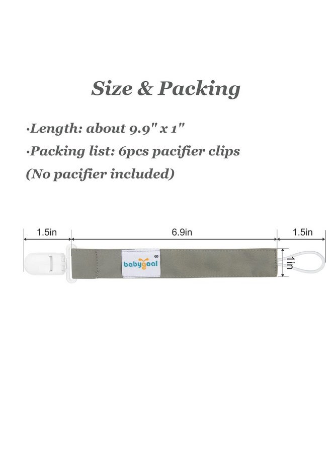 Neutral Pacifier Clips 6 Pack Binky Paci Holder And Leash For Boys And Girls Fits For Most Pacifier Binkie Styles & Baby Teethers & Toys And Gift 6Ps10 - pzsku/Z87C2880679AB99AB1777Z/45/_/1698514108/4b46490d-0dbc-4656-9d62-1a1caaa79d77