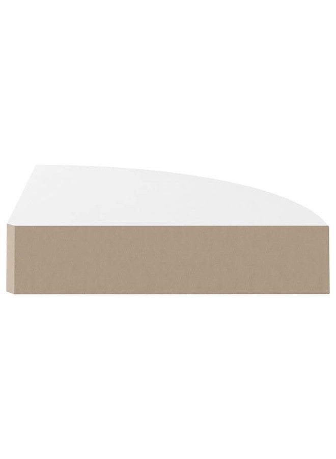 فيداكسل رف زاوية فيدا إكس إل، مصنوع من خشب MDF أبيض لامع بنمط خلية النحل، مع معدن، مقاس 9.8 بوصة - Image 4