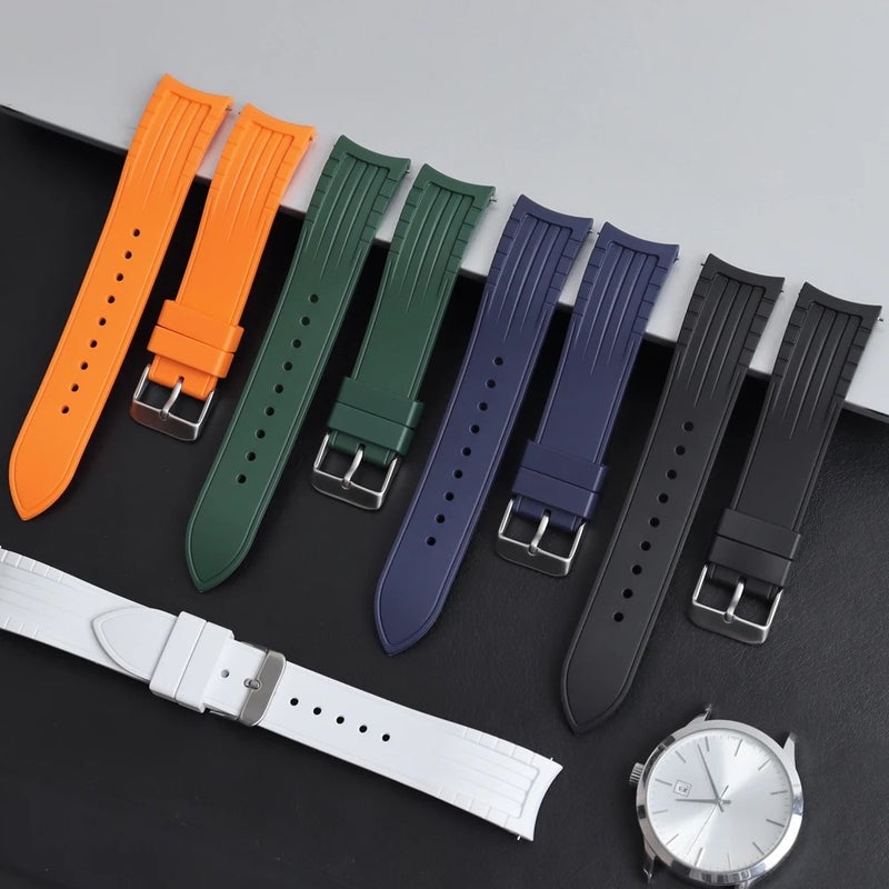 Bluejw Rubber Curved Quick Release Watch Strap Replacement Watch Strap 20mm 22mm - Image 2
