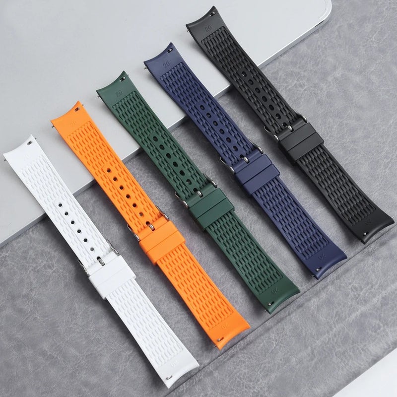 Bluejw Rubber Curved Quick Release Watch Strap Replacement Watch Strap 20mm 22mm - Image 5
