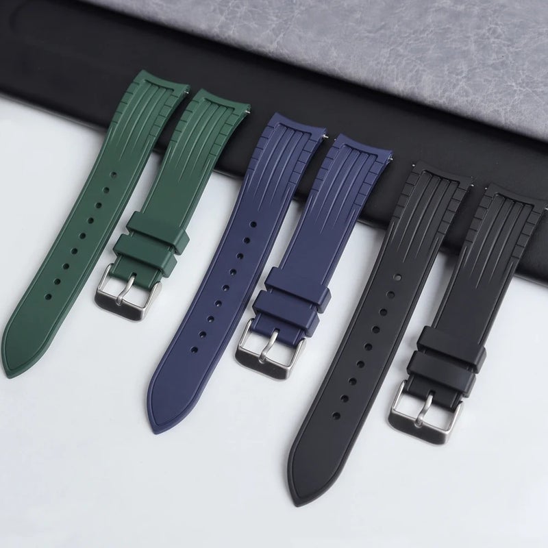 Bluejw Rubber Curved Quick Release Watch Strap Replacement Watch Strap 20mm 22mm - Image 4