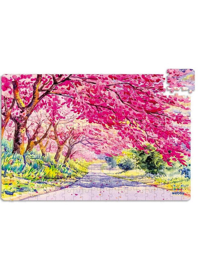 Webby Kids Cherry Blossoms Painting Wooden Jigsaw Puzzle, 252 Pieces, Multicolor - Image 3