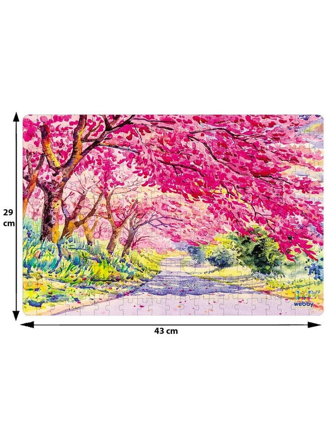 Webby Kids Cherry Blossoms Painting Wooden Jigsaw Puzzle, 252 Pieces, Multicolor - Image 5
