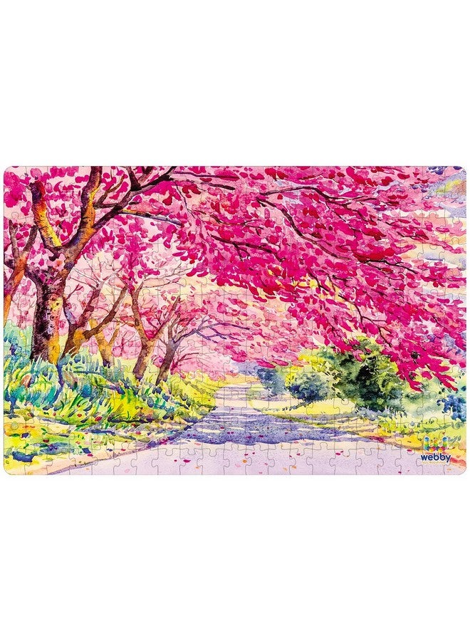 Webby Kids Cherry Blossoms Painting Wooden Jigsaw Puzzle, 252 Pieces, Multicolor - Image 2