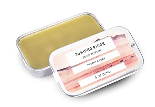 Juniper Ridge Desert Cedar Solid Perfume  WildHarvested Essential Oil Blend  Unisex Fragrance  Travel Friendly  05 Oz Tin