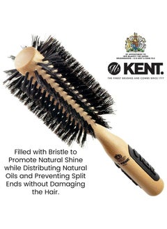 KENT Ent Pf03 Round Curling Brush With Hard Natural Boar Bristle Hair Drying Brush Round Hair Brush And Blowout Brush Small Round Brush For Dry Hair For Shoulder Length Or Shorter Hair (1.8" Head)  - Image 4