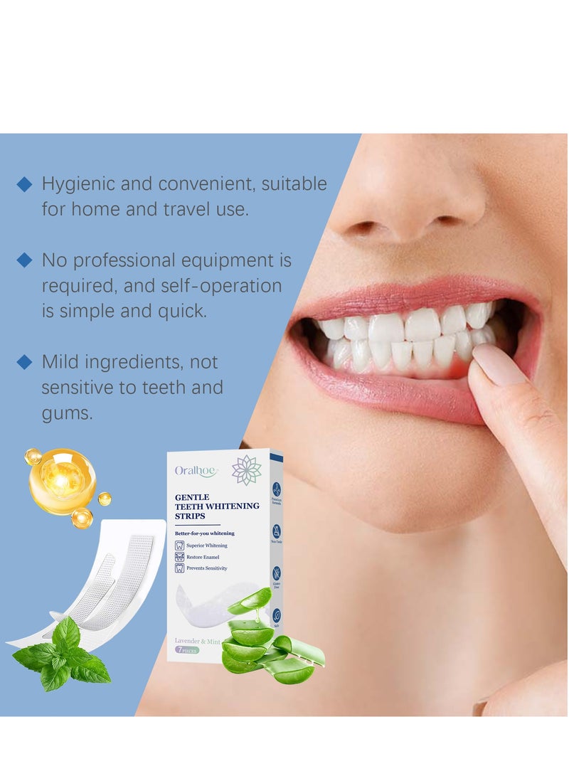 أورالحوي شرائط تبييض الأسنان الماسية ، تبييض لطيف آمن للمينا لابتسامة بيضاء ، عناية سهلة ومريحة بالأسنان في المنزل ، سلسلة جديدة 2025 ، 7 قطع - Image 2
