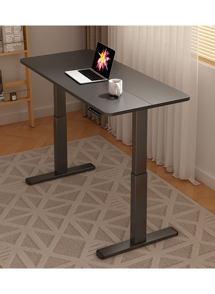 Generic Modern Computer Desk with Height Memory, Black Desktop, 3-Level Protection, Gaming Setup 