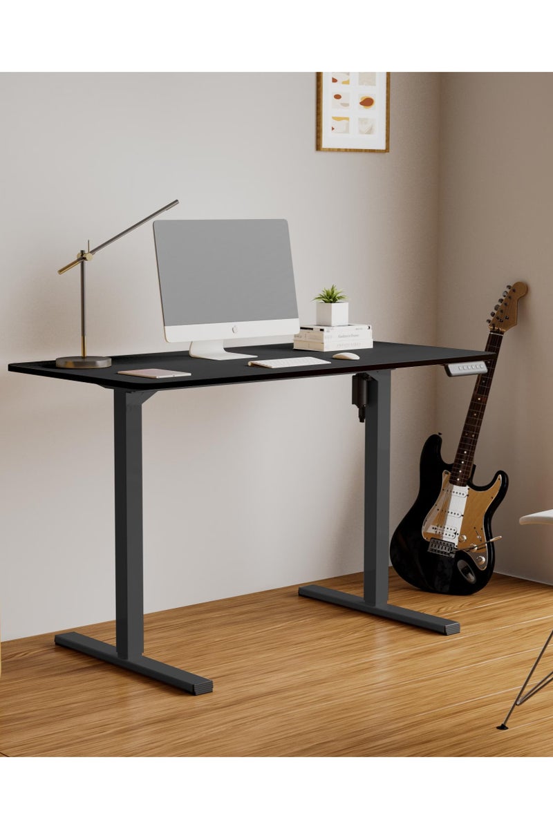 Generic Electric Height Adjustable Standing Desk, Black Modern Computer Workstation, Memory Preset Controller, Sit-Stand Workstation for Home & Office Top 2 Pieces Desk Board - Image 2